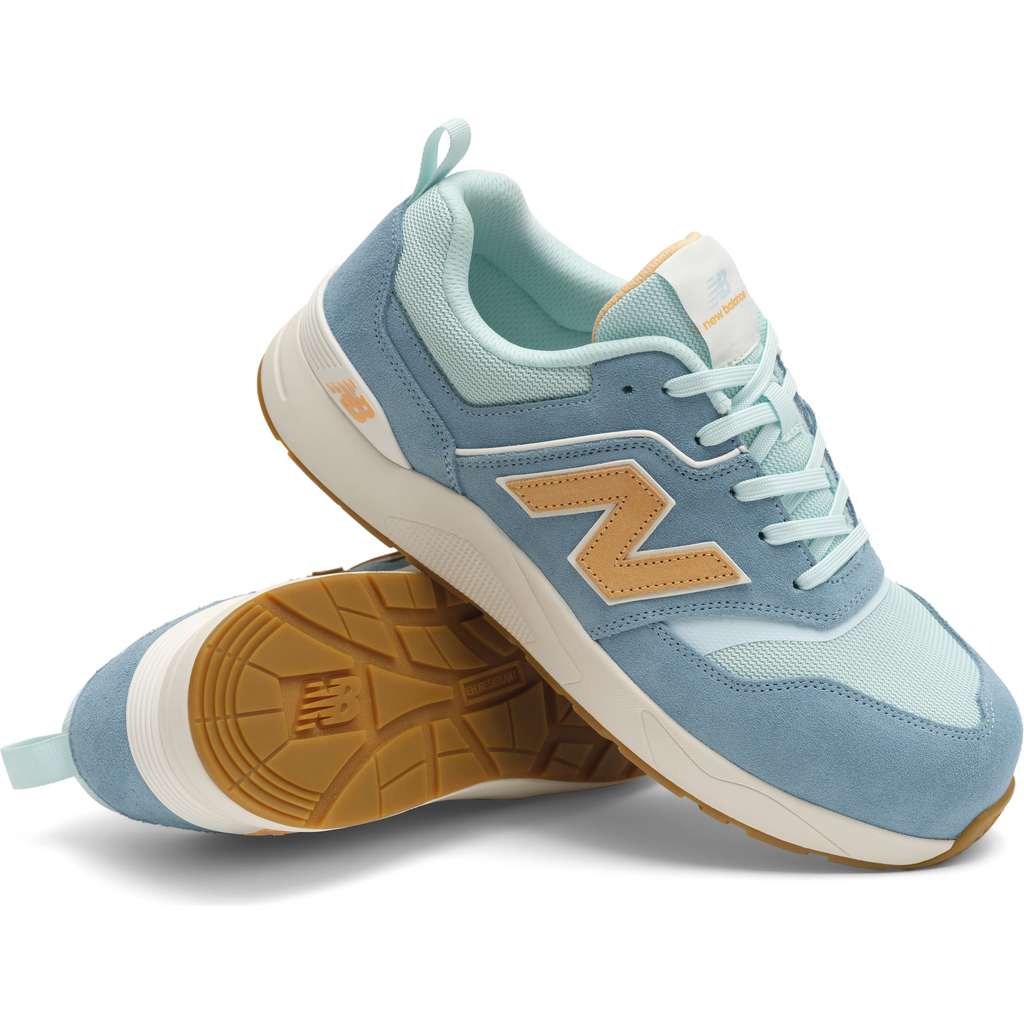 New Balance Elite Lite Womens Safety Shoe S1 PL HRO FO SC SR Milky Blue/orange (6)