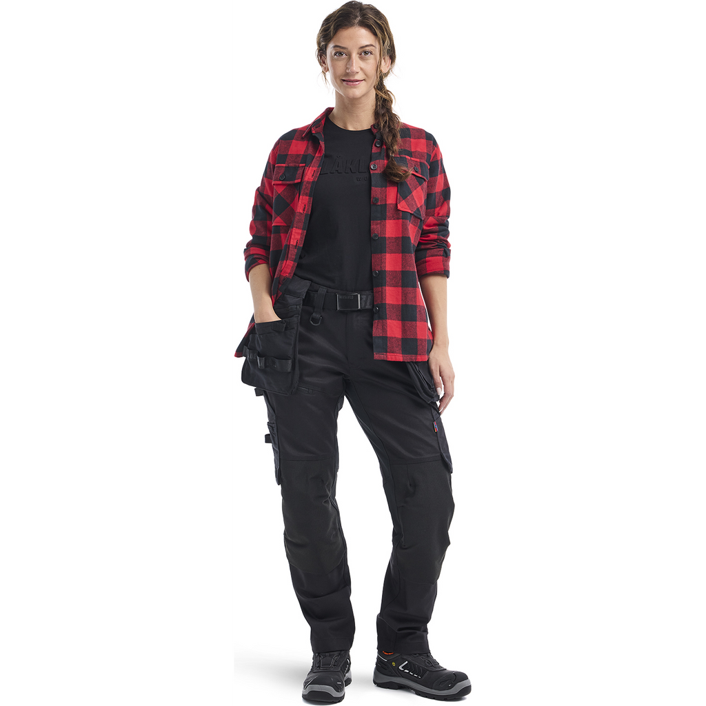 Blaklader STRIKER Ladies Stretch Craftsman Work Trousers, Black/Black (3)