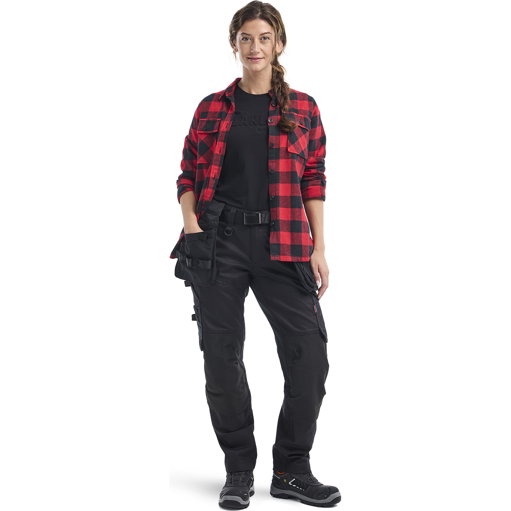 Blaklader STRIKER Ladies Stretch Craftsman Work Trousers, Black/Black (3)