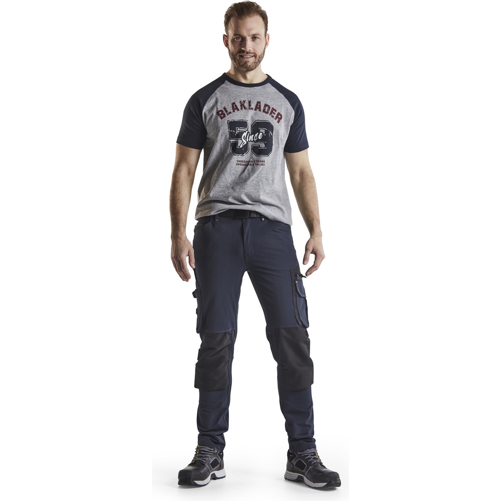 Blaklader X1900 4-Way Stretch Craftsman Work Trousers, Dark Navy/Black (5)