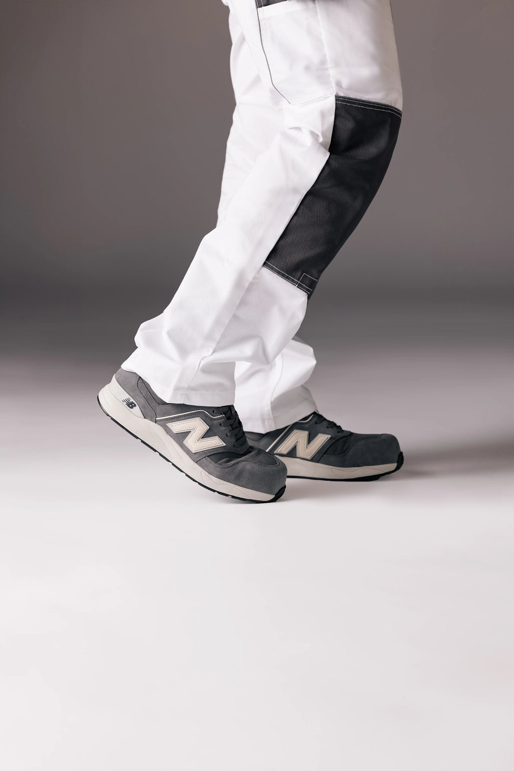 New Balance Elite Lite Mens Safety Shoes S1 PL HRO FO SC SR Grey/white (8)