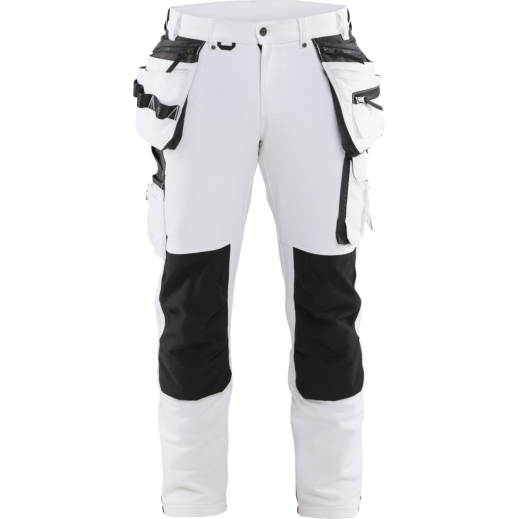 Blaklader 4-Way Stretch Painter Trousers, White/Dark Grey