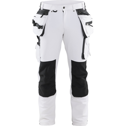 Blaklader 4-Way Stretch Painter Trousers, White/Dark Grey