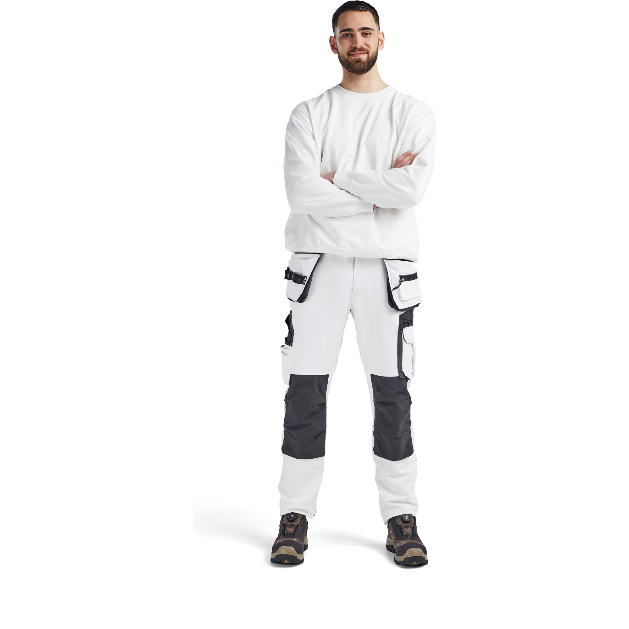 Blaklader 4-Way Stretch Painter Trousers, White/Dark Grey (4)