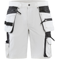 Blaklader 4-Way Stretch Painter Shorts, White/Dark Grey