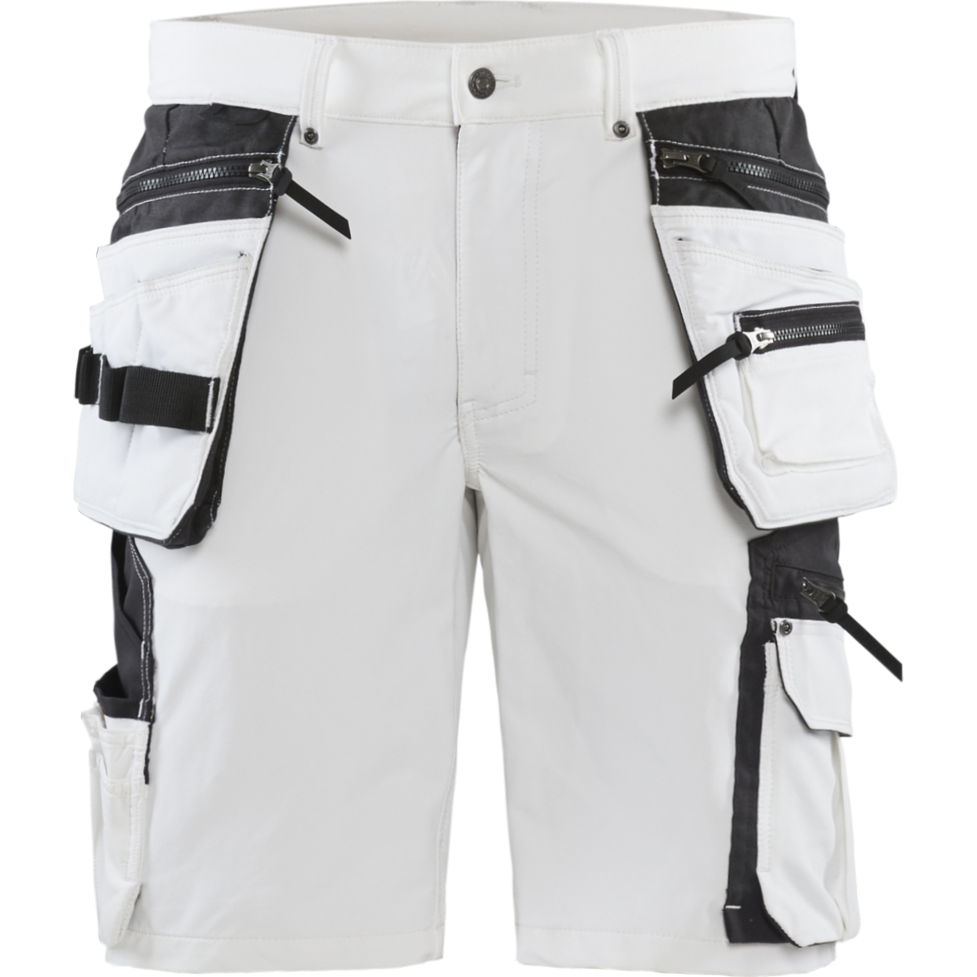 Blaklader 4-Way Stretch Painter Shorts, White/Dark Grey