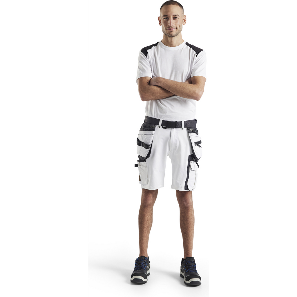 Blaklader 4-Way Stretch Painter Shorts, White/Dark Grey (5)