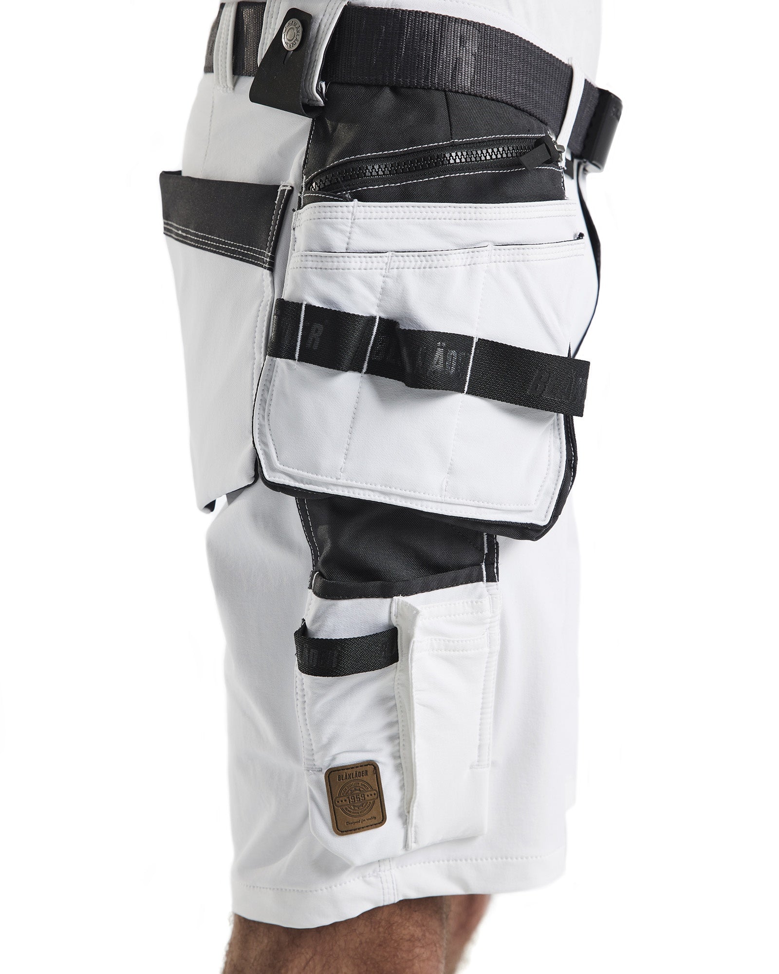 Blaklader 4-Way Stretch Painter Shorts, White/Dark Grey (6)
