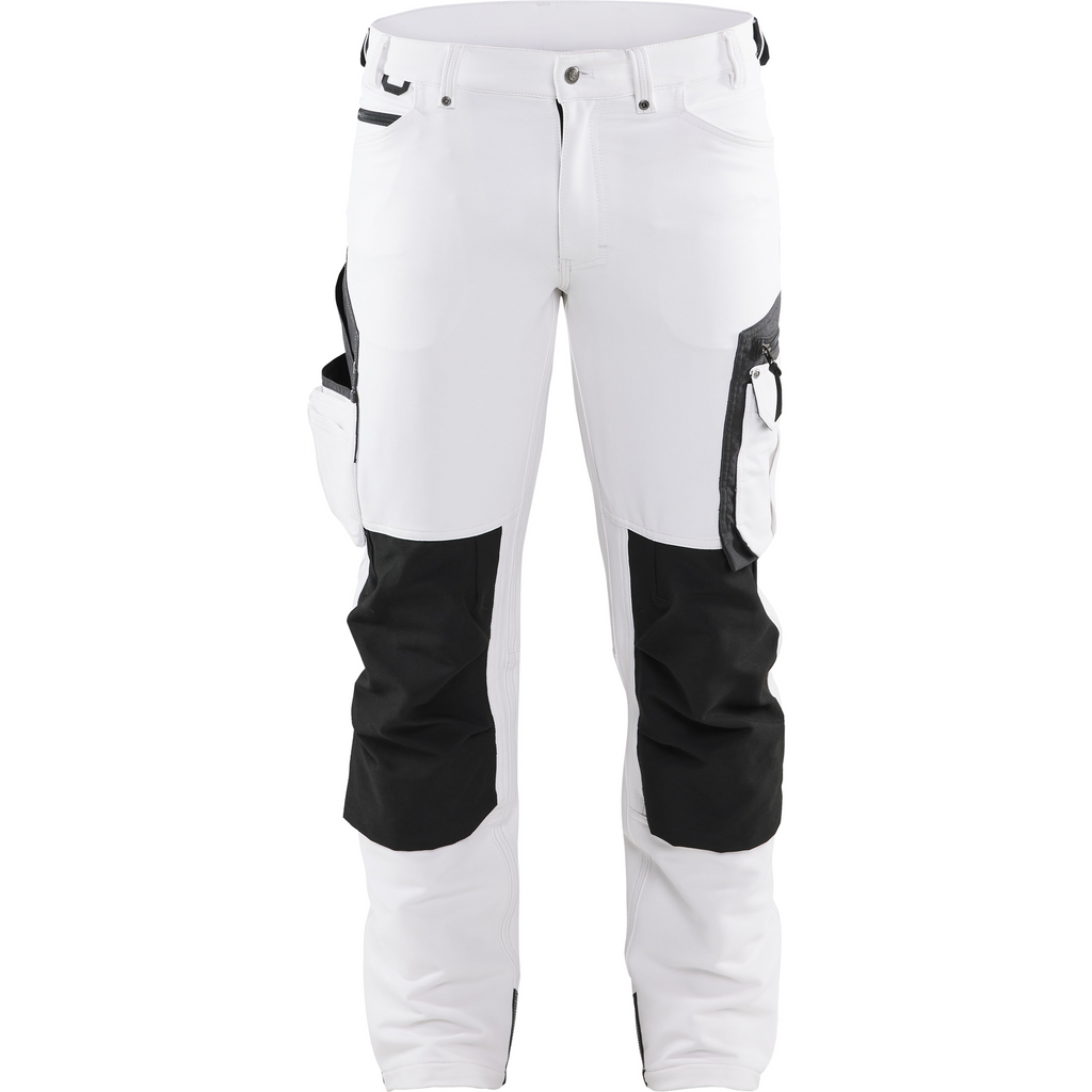 Blaklader 4-Way Stretch Painter Trousers, White/Dark Grey