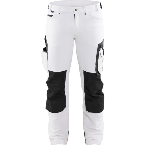 Blaklader 4-Way Stretch Painter Trousers, White/Dark Grey