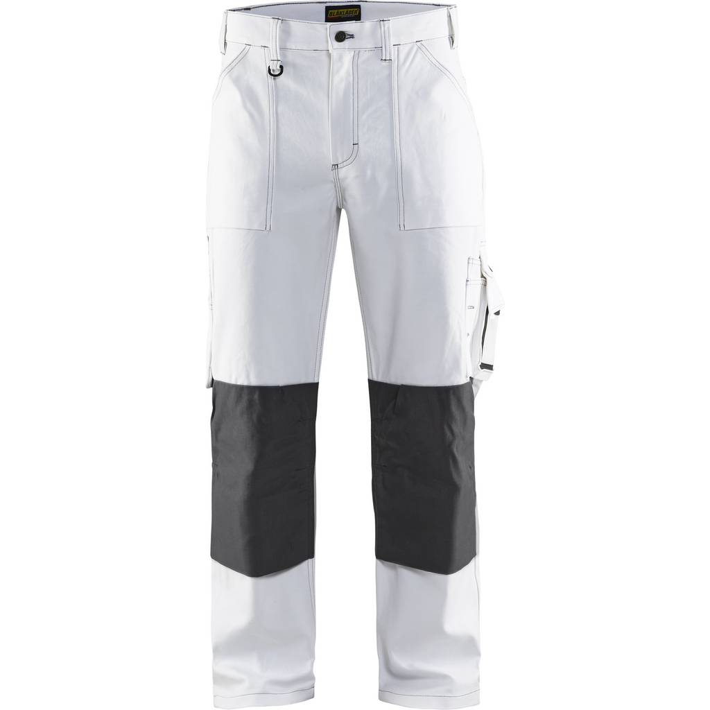 Blaklader Painter Work Trousers, White/Dark Grey