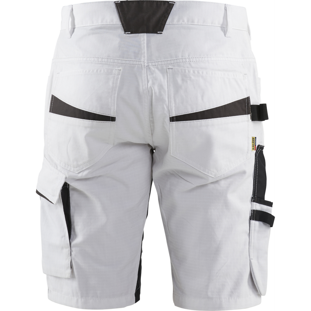 Blaklader Stretch Painter Shorts, White/Dark Grey (4)