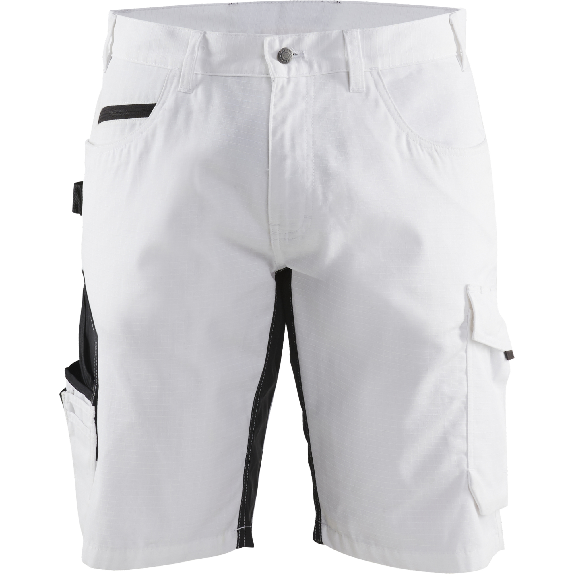 Blaklader Stretch Painter Shorts, White/Dark Grey