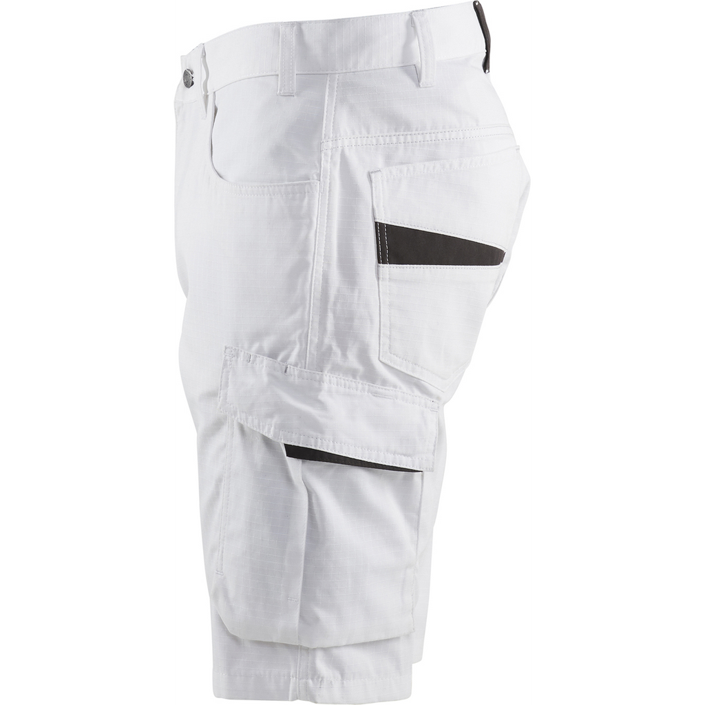 Blaklader Stretch Painter Shorts, White/Dark Grey (3)