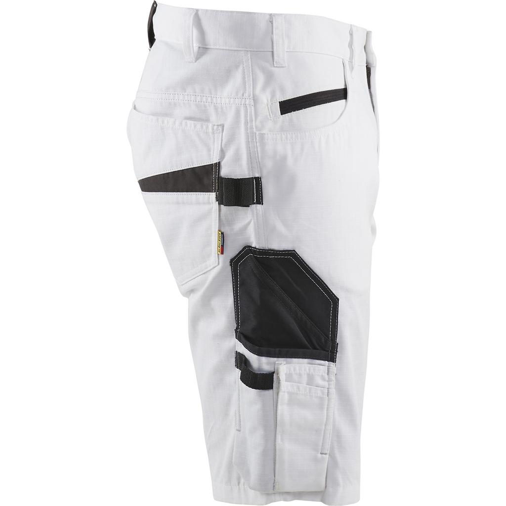 Blaklader Stretch Painter Shorts, White/Dark Grey (2)