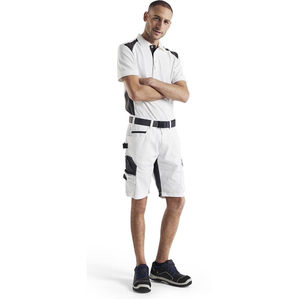 Blaklader Stretch Painter Shorts, White/Dark Grey (5)