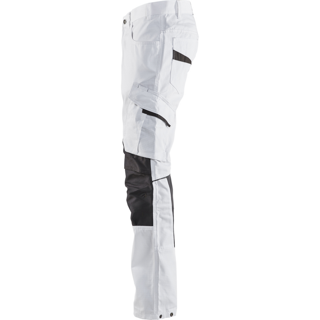 Blaklader Stretch Painters Trousers, White/Dark Grey (3)