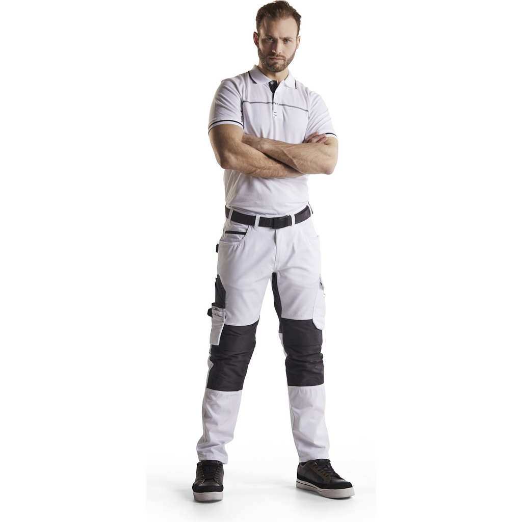 Blaklader Stretch Painters Trousers, White/Dark Grey (5)