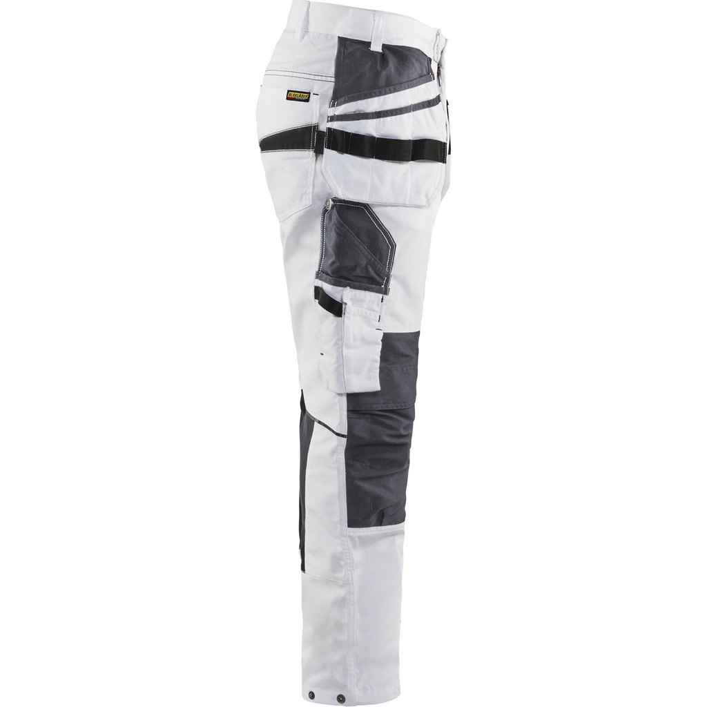 Blaklader Stretch Painters Trousers, White/Dark Grey (2)