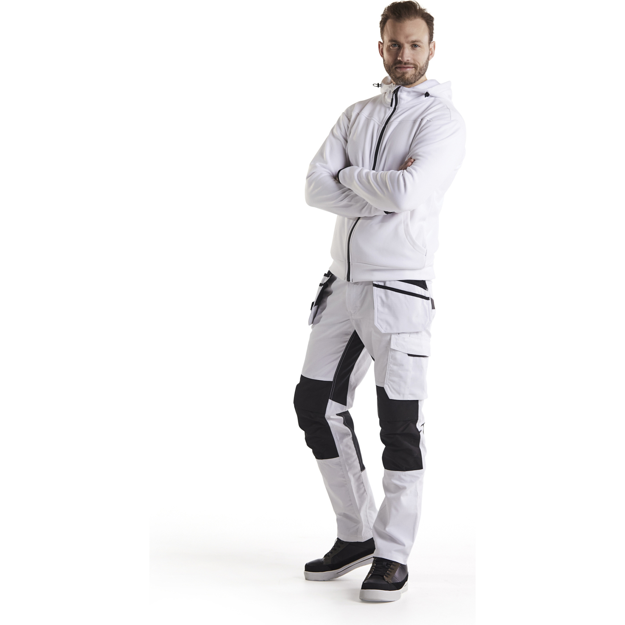 Blaklader Stretch Painters Trousers, White/Dark Grey (5)