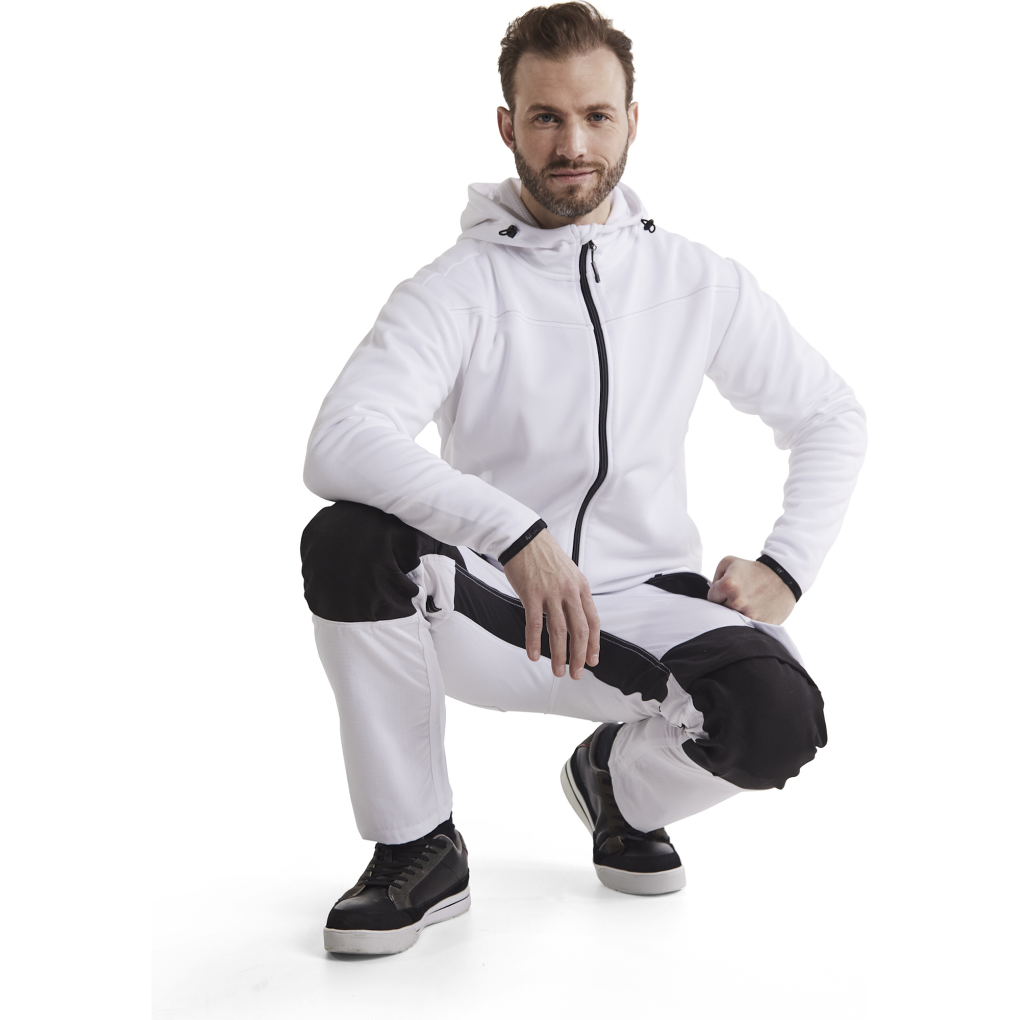 Blaklader Stretch Painters Trousers, White/Dark Grey (8)