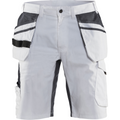 Blaklader Stretch Painter Shorts, White/Dark Grey