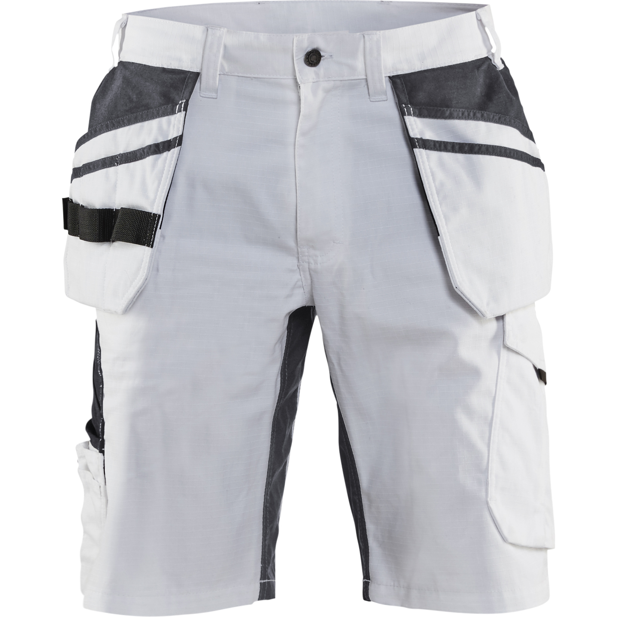 Blaklader Stretch Painter Shorts, White/Dark Grey