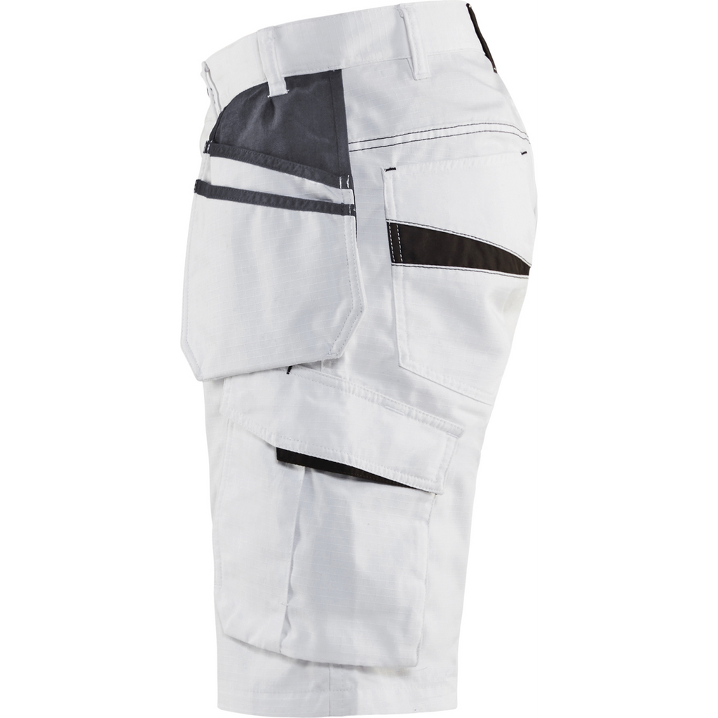 Blaklader Stretch Painter Shorts, White/Dark Grey (3)