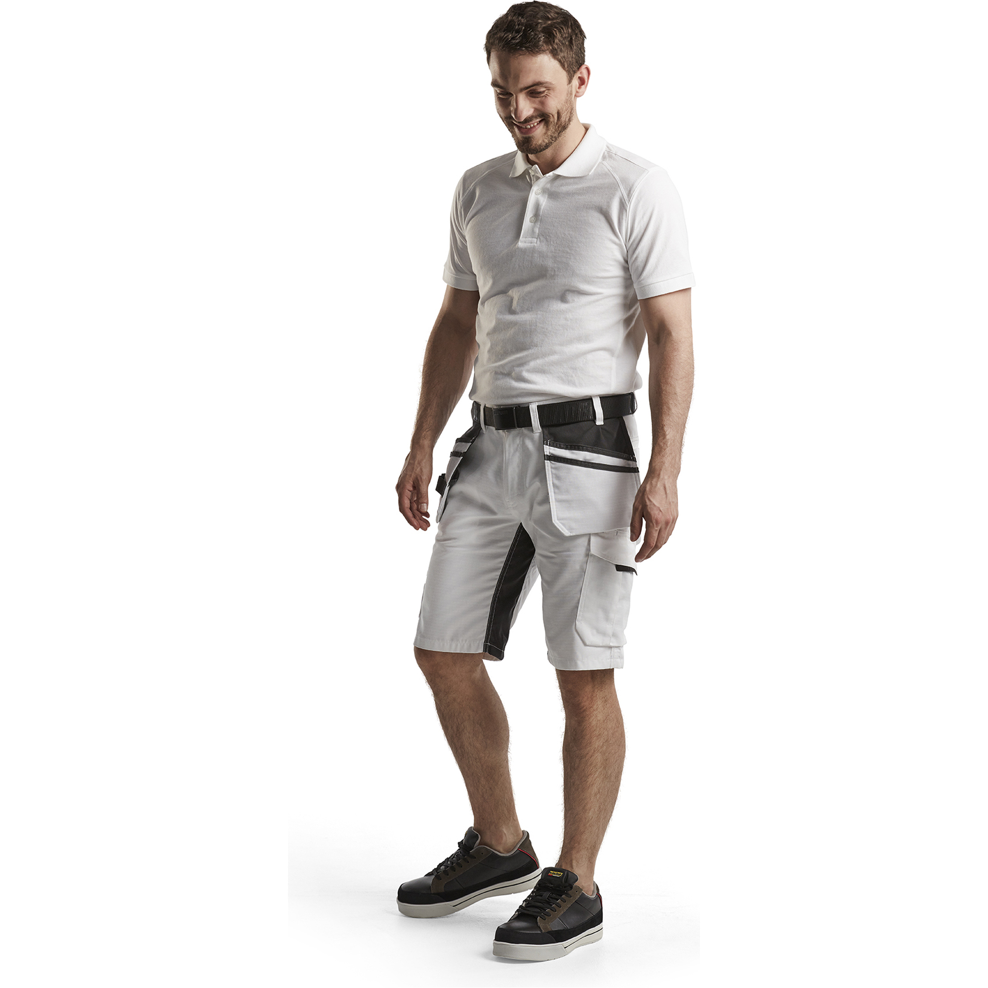 Blaklader Stretch Painter Shorts, White/Dark Grey (5)