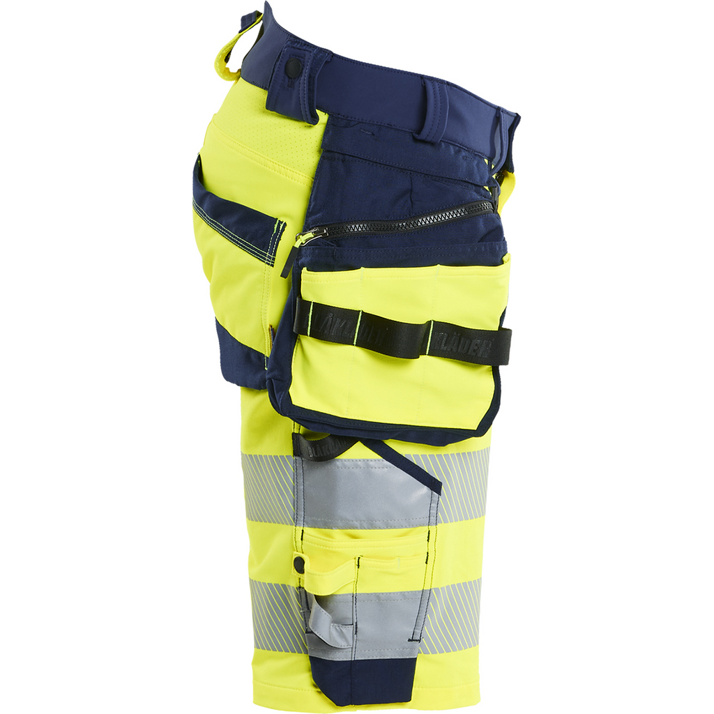 Blaklader High Vis 4-Way Stretch Shorts, Yellow/Navy Blue (2)