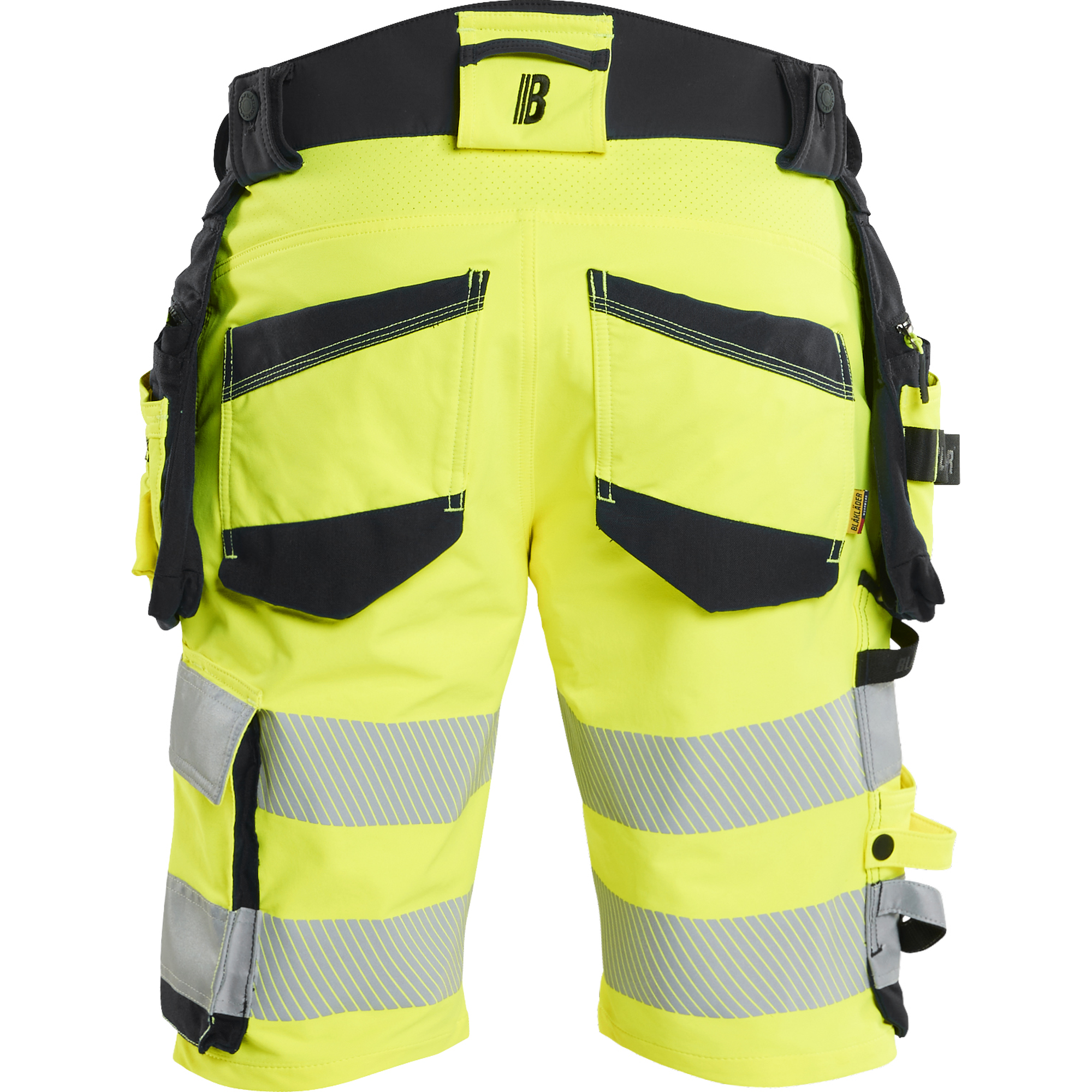 Blaklader High Vis 4-Way Stretch Shorts, Yellow/Black (4)