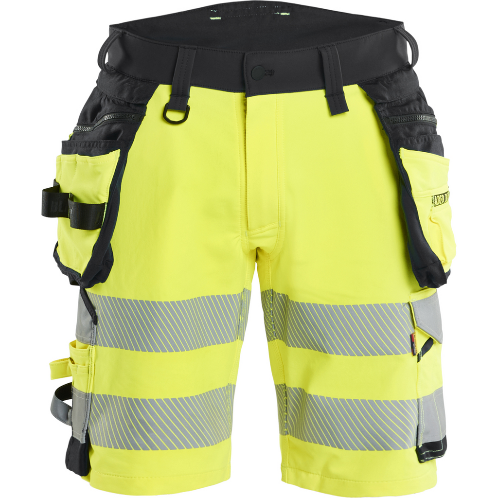 Blaklader High Vis 4-Way Stretch Shorts, Yellow/Black