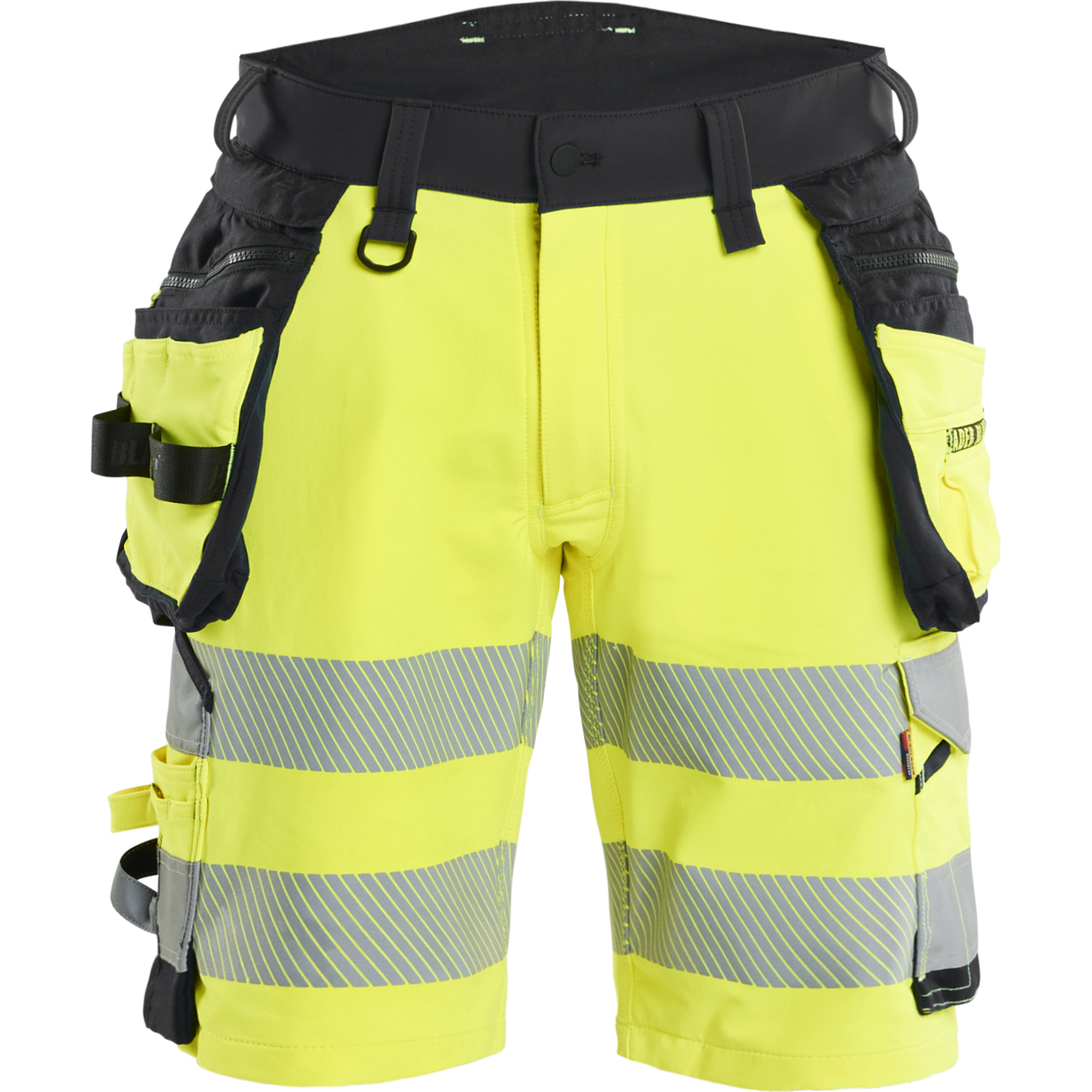 Blaklader High Vis 4-Way Stretch Shorts, Yellow/Black