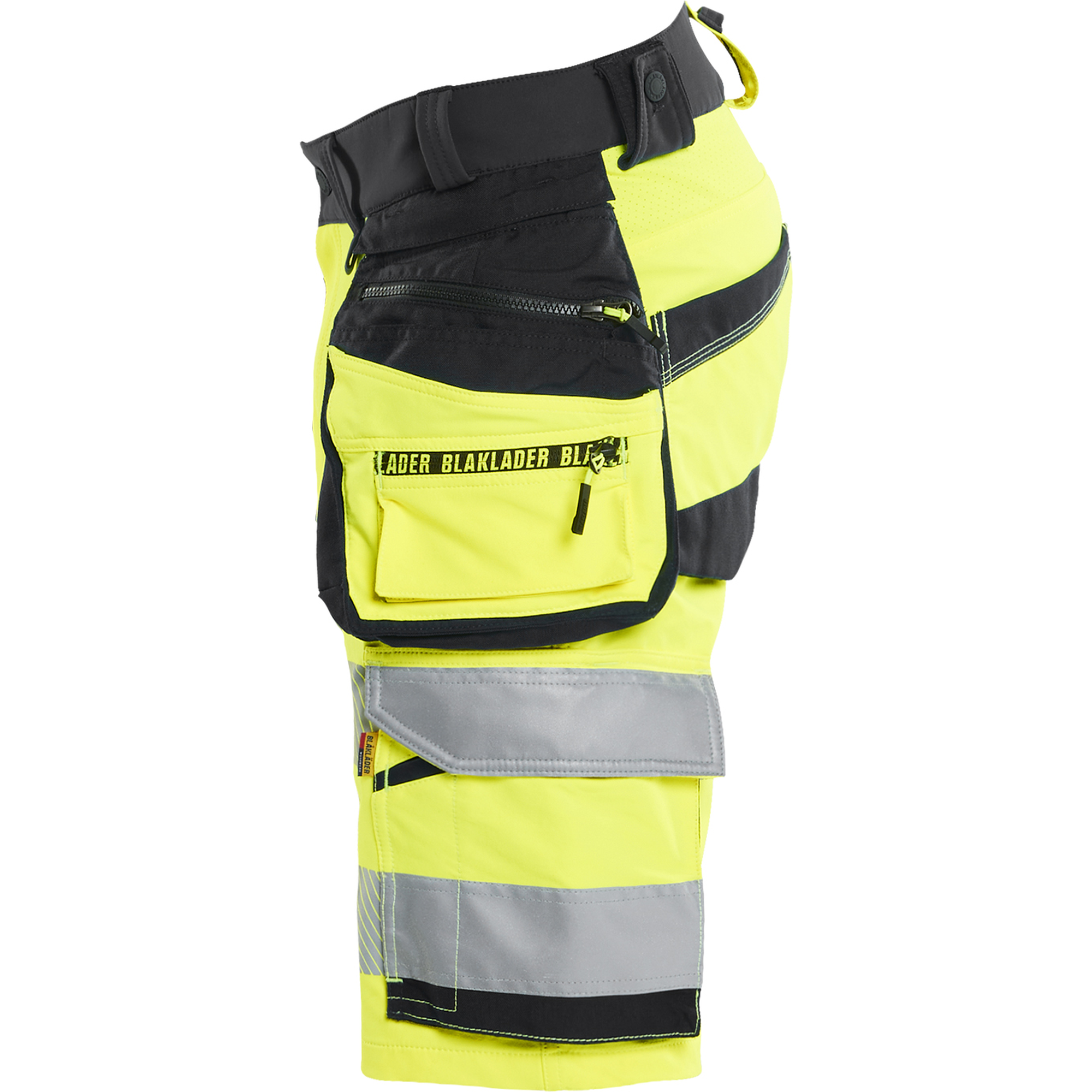Blaklader High Vis 4-Way Stretch Shorts, Yellow/Black (3)