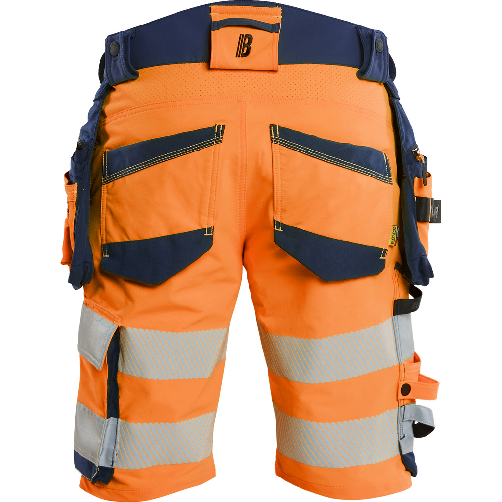 Blaklader High Vis 4-Way Stretch Shorts, Orange/Navy (4)
