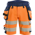 Blaklader High Vis 4-Way Stretch Shorts, Orange/Navy