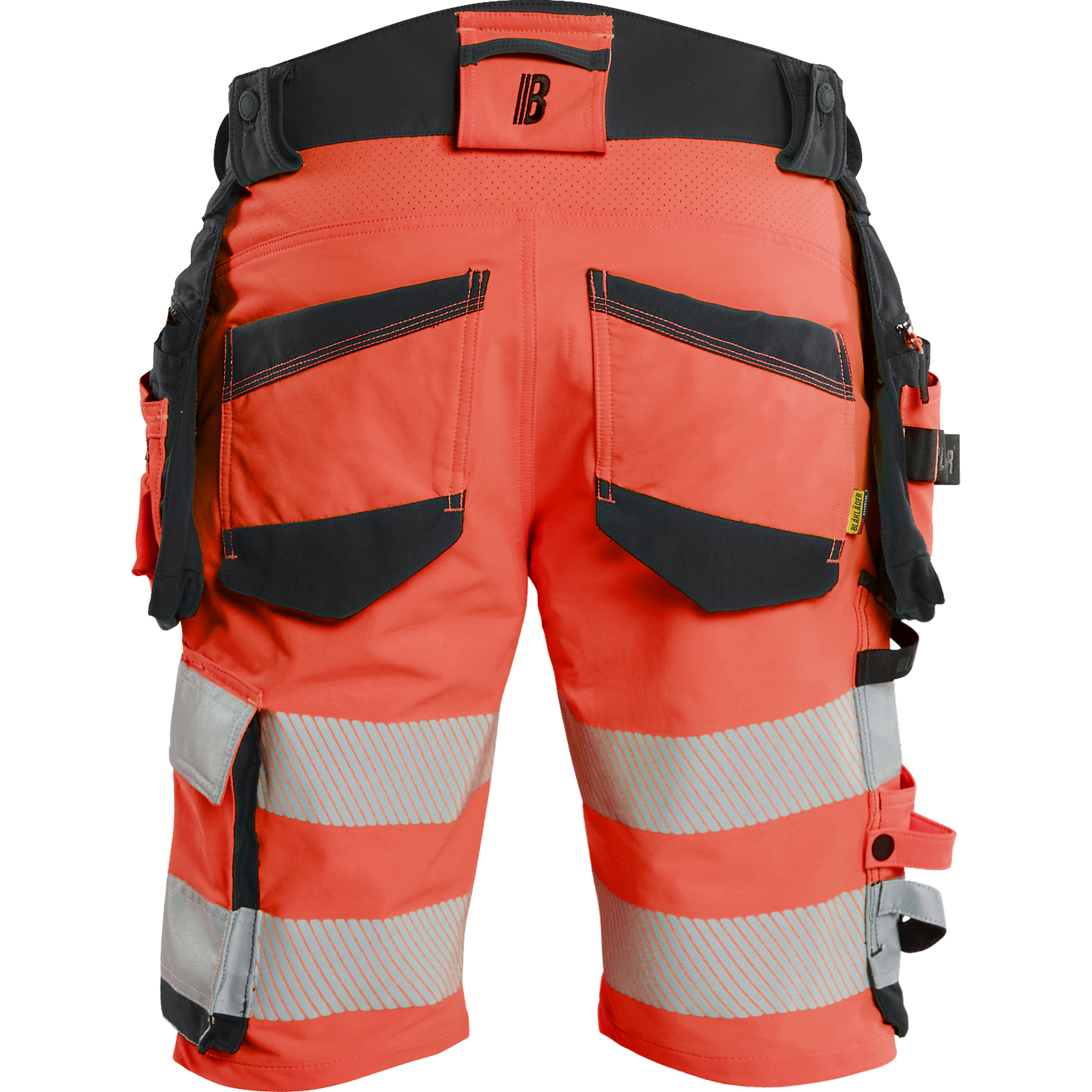 Blaklader High Vis 4-Way Stretch Shorts, Red/Black (4)