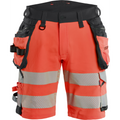 Blaklader High Vis 4-Way Stretch Shorts, Red/Black