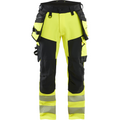 Blaklader High Vis 4-Way Stretch Trousers, Yellow/Black
