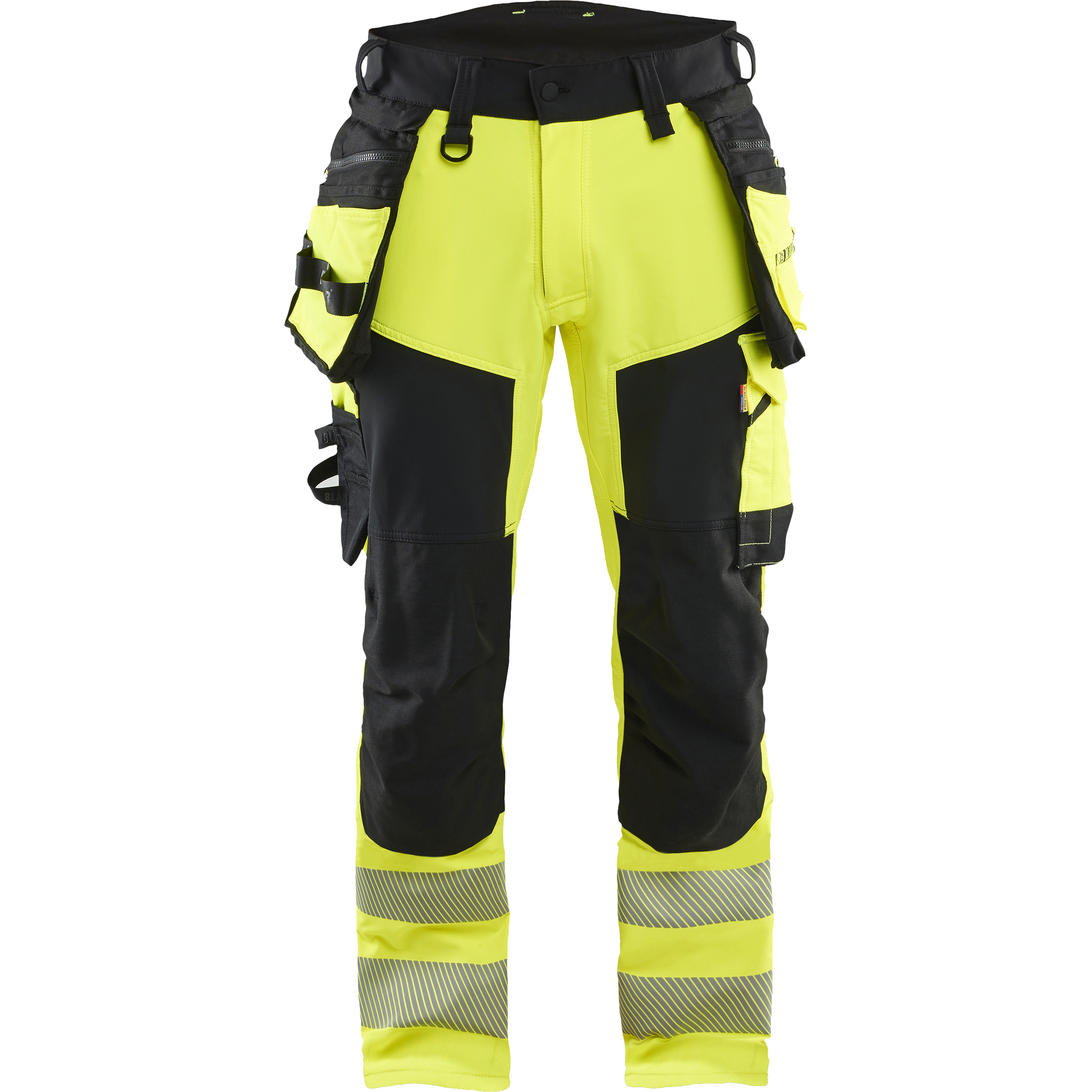 Blaklader High Vis 4-Way Stretch Trousers, Yellow/Black