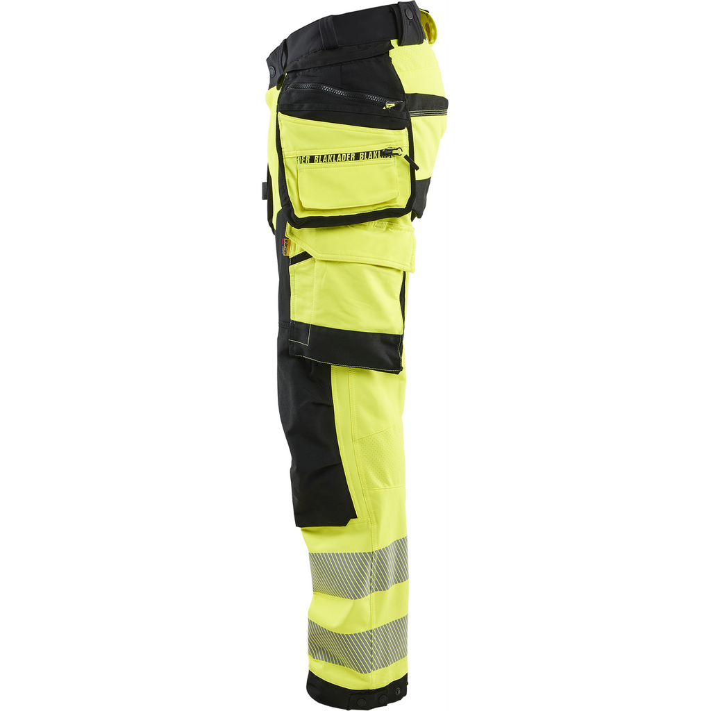 Blaklader High Vis 4-Way Stretch Trousers, Yellow/Black (3)