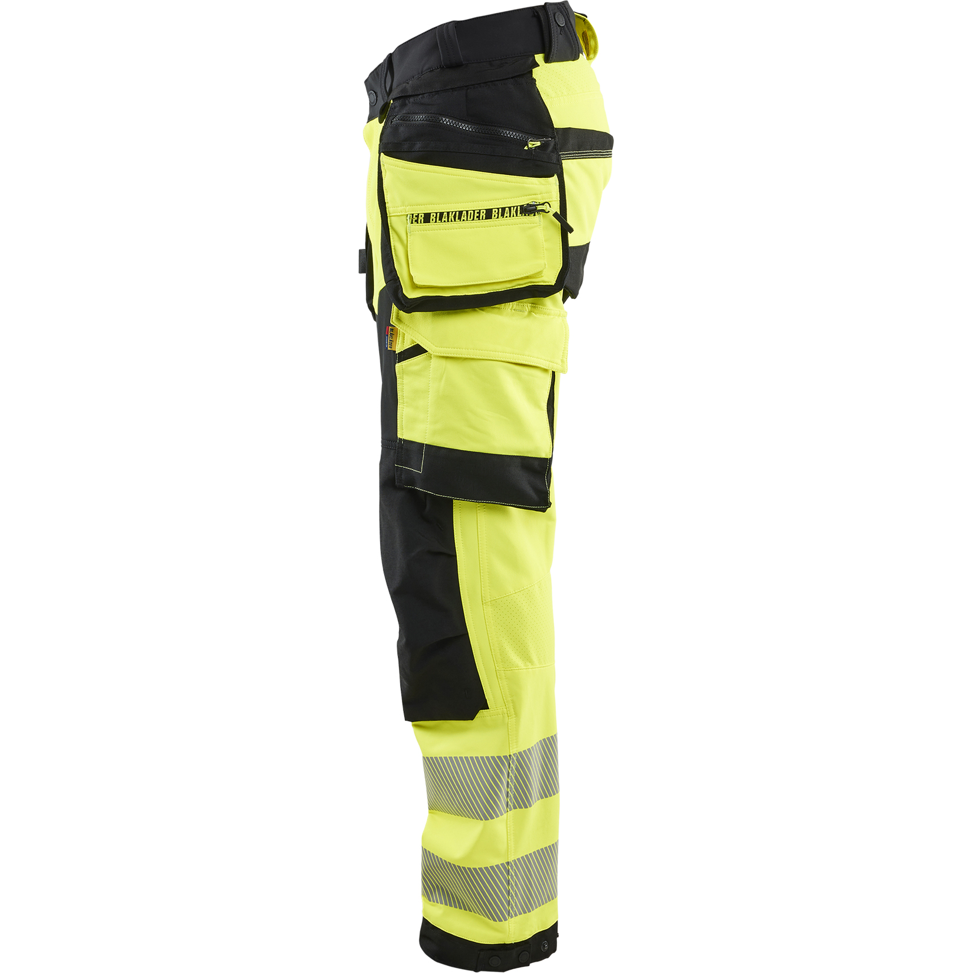 Blaklader High Vis 4-Way Stretch Trousers, Yellow/Black (3)