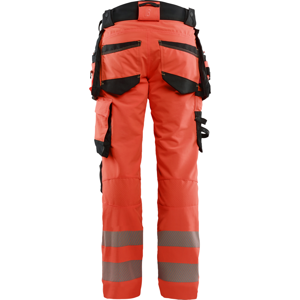 Blaklader High Vis 4-Way Stretch Trousers, Red/Black (4)