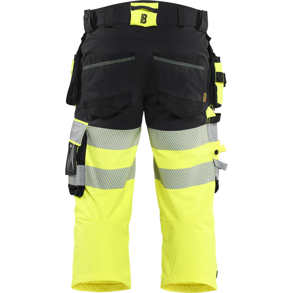 Blaklader High Vis 4-Way Stretch Pirate Trousers, Yellow/Black (4)