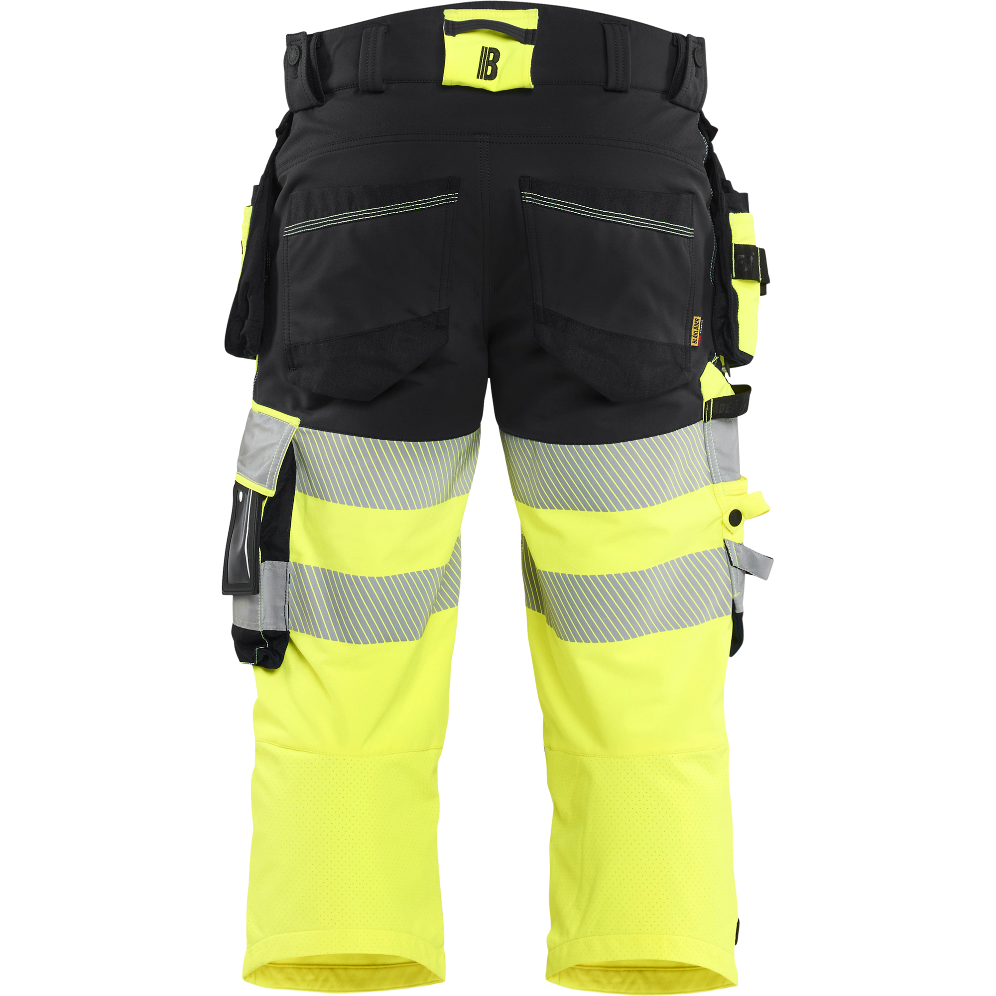 Blaklader High Vis 4-Way Stretch Pirate Trousers, Yellow/Black (4)