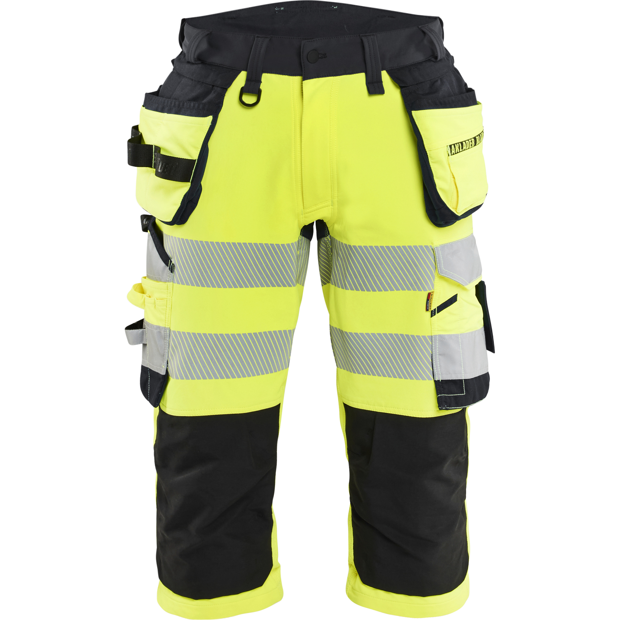 Blaklader High Vis 4-Way Stretch Pirate Trousers, Yellow/Black