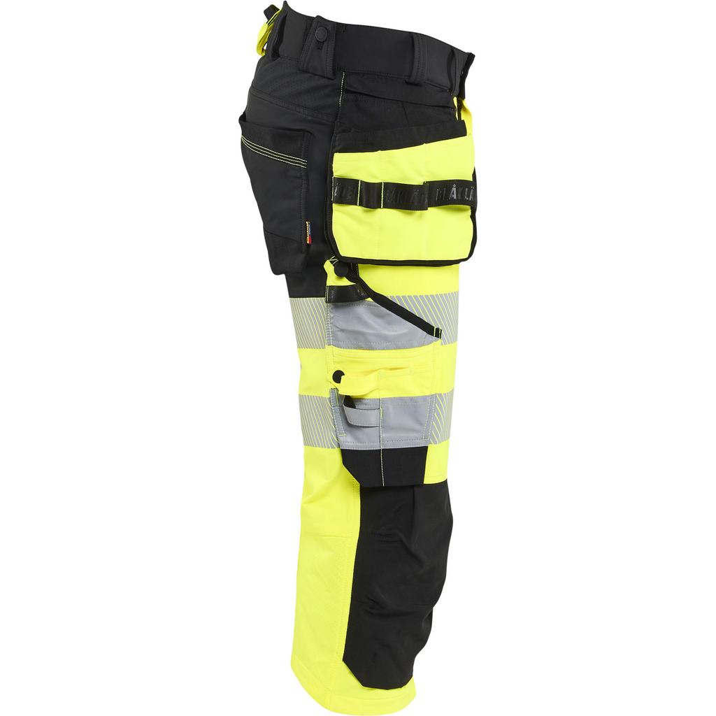 Blaklader High Vis 4-Way Stretch Pirate Trousers, Yellow/Black (2)