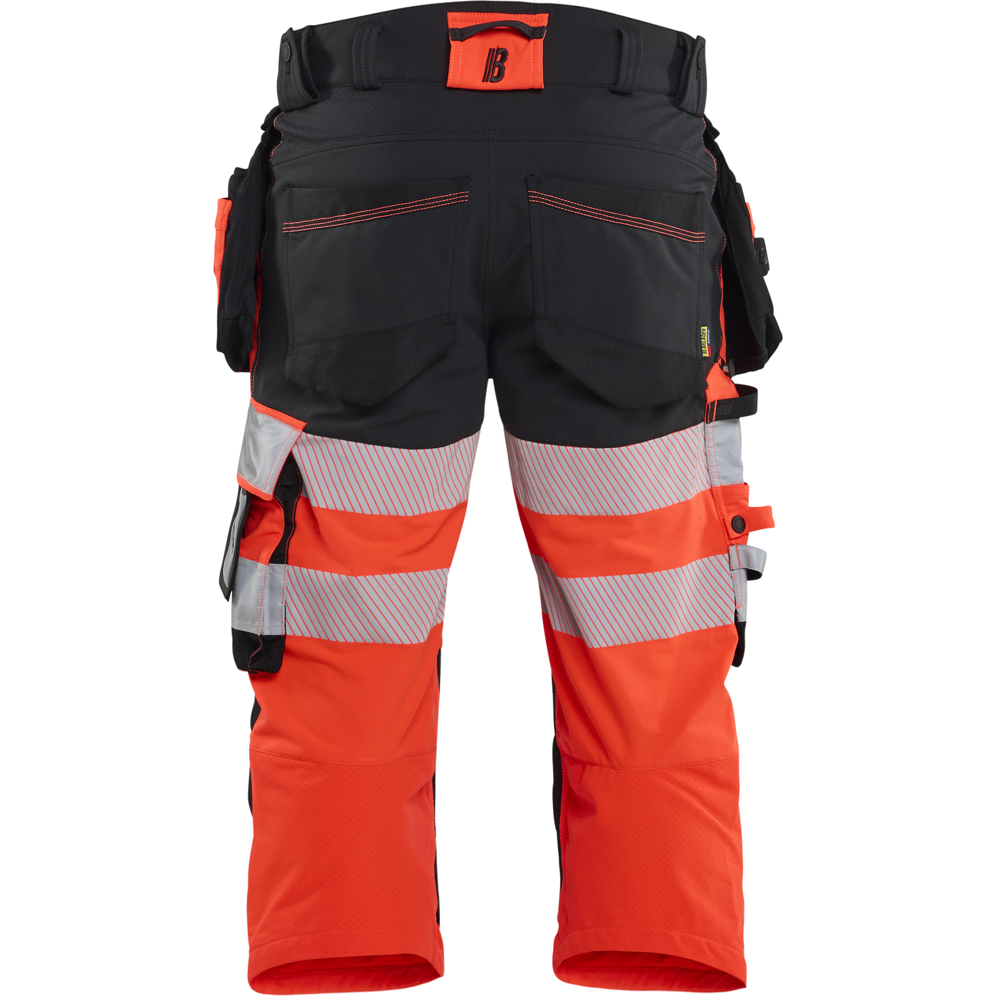 Blaklader High Vis 4-Way Stretch Pirate Trousers, Red/Black (4)