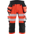 Blaklader High Vis 4-Way Stretch Pirate Trousers, Red/Black