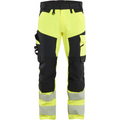 Blaklader Hi-Vis Work Trousers 4-Way Stretch, Hi-Vis Yellow/Black